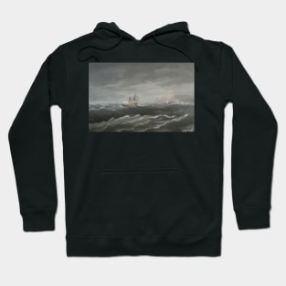 Shipwreck Near a Rocky Coast by Thomas Birch Hoodie